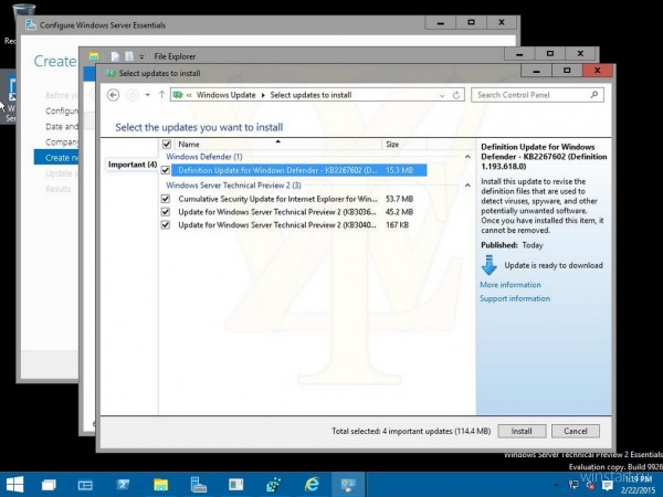 Скриншоты новейших сборок Windows 10 Technical Preview