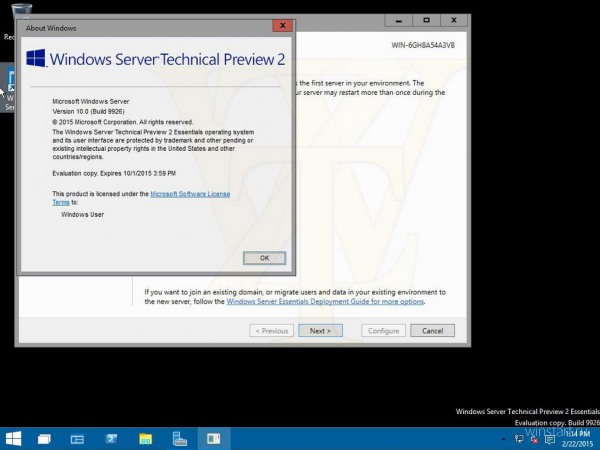 Microsoft выпустила Windows Server Technical Preview 2