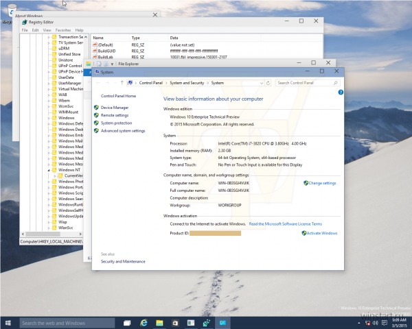 : Windows 10 Technical Preview Build 10031 ()