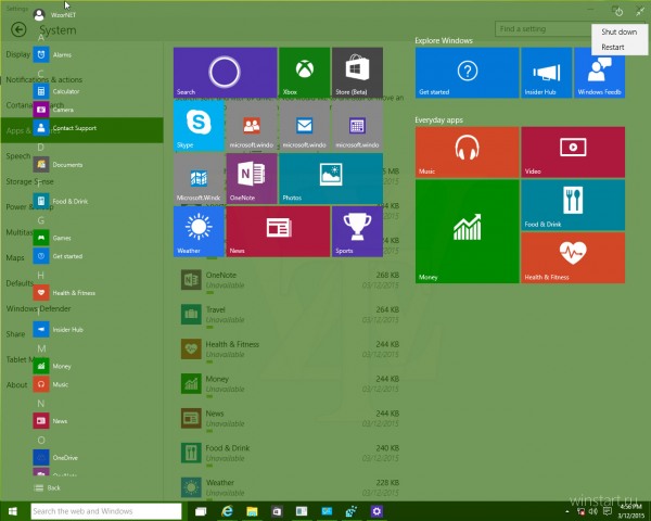    Windows 10 Technical Preview Build 10036