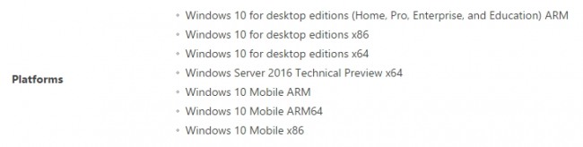 В документации Microsoft обнаружено указание на ARM-версию Windows 10