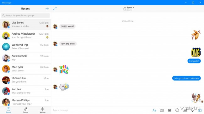  Windows 10   Facebook, Messenger  Instagram