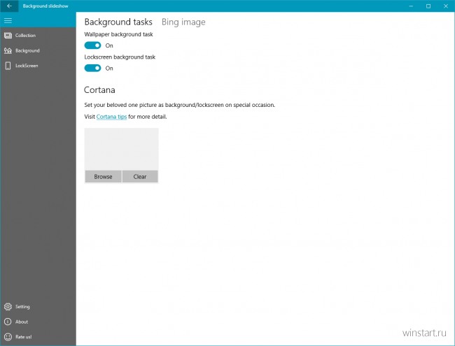 Background slideshow        