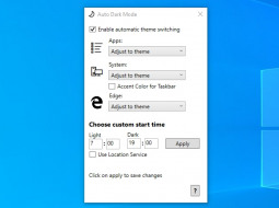 Windows 10 Auto Dark Mode — автоматическое переключение между светлой и тёмной темой