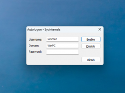 Autologon � ������ � ������� ������������� ��� ������� � �����